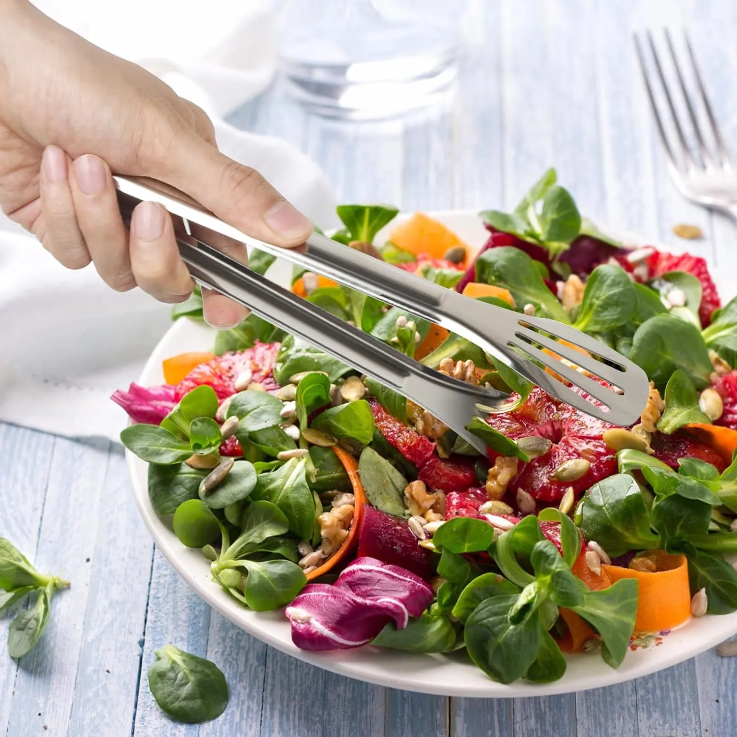 12-Inch Stainless Steel Food Serving Tongs