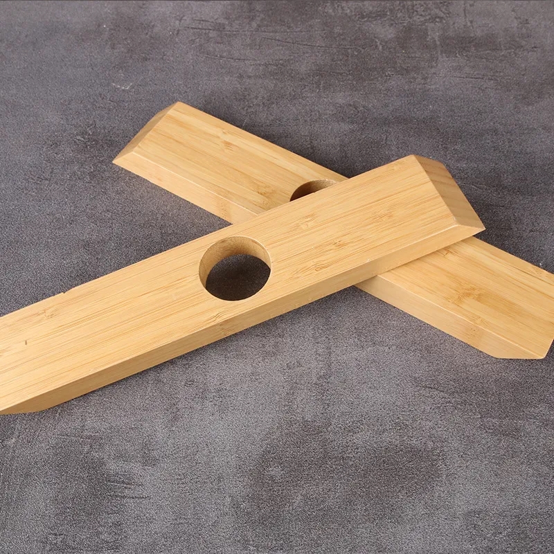Wood Self-Balancing Single Wine Bottle Tabletop Holder