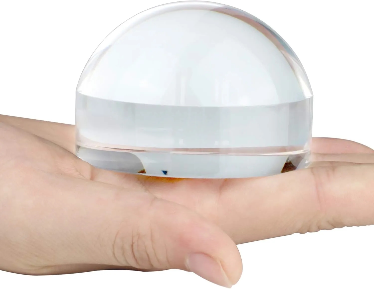 4" Crystal Glass Magnifying Dome Paperweight