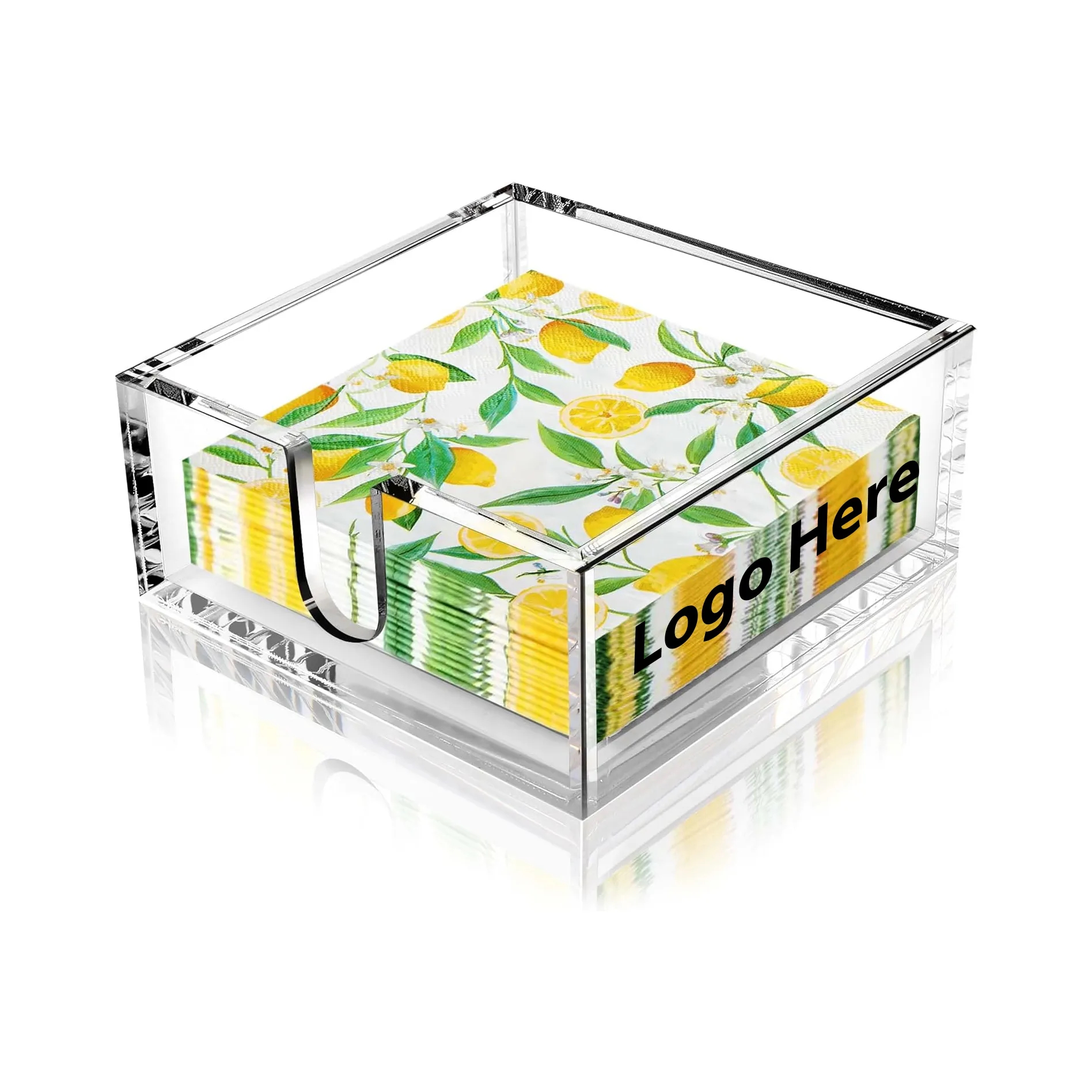 Clear Acrylic Table Top Luncheon Napkin Holder Dispenser