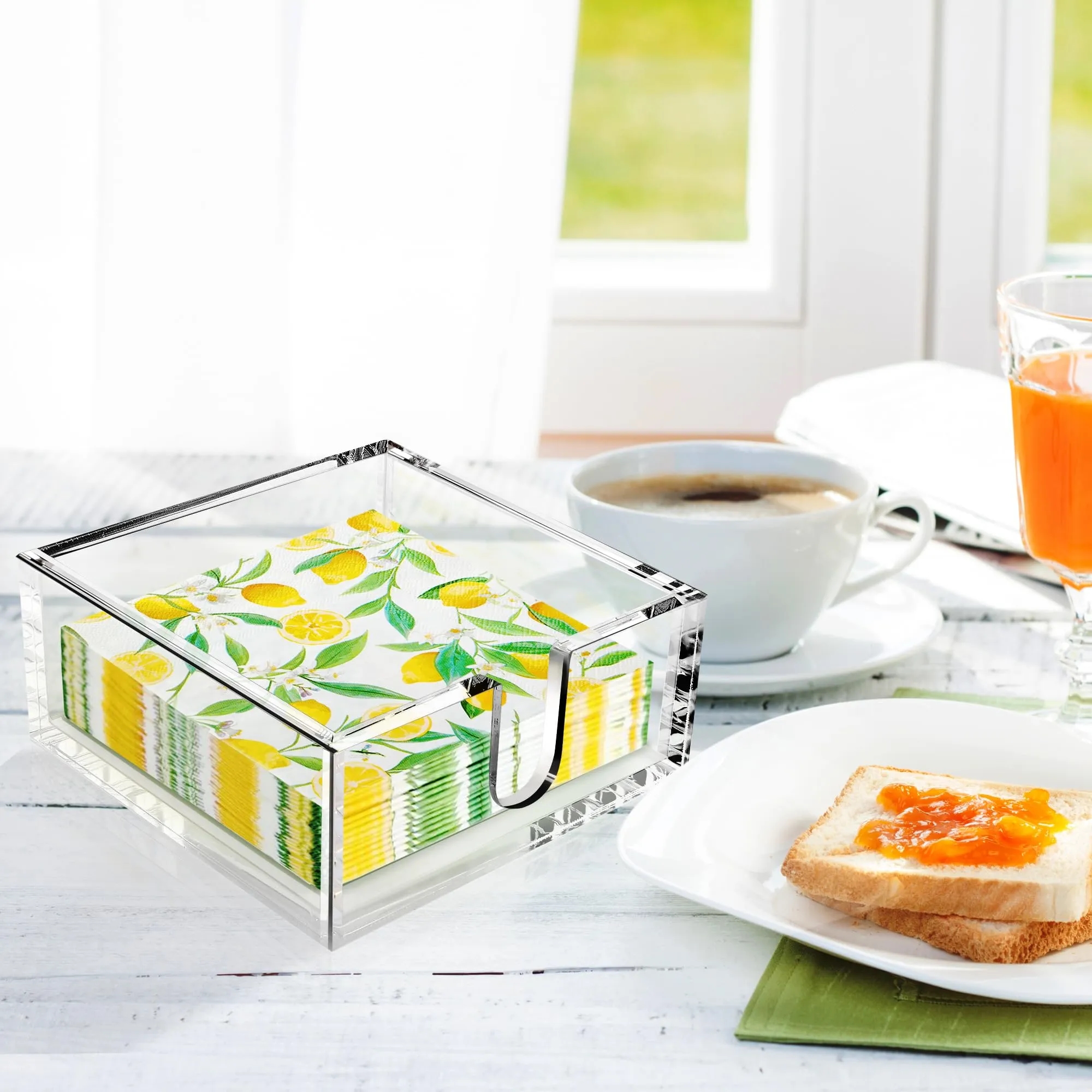Clear Acrylic Table Top Luncheon Napkin Holder Dispenser