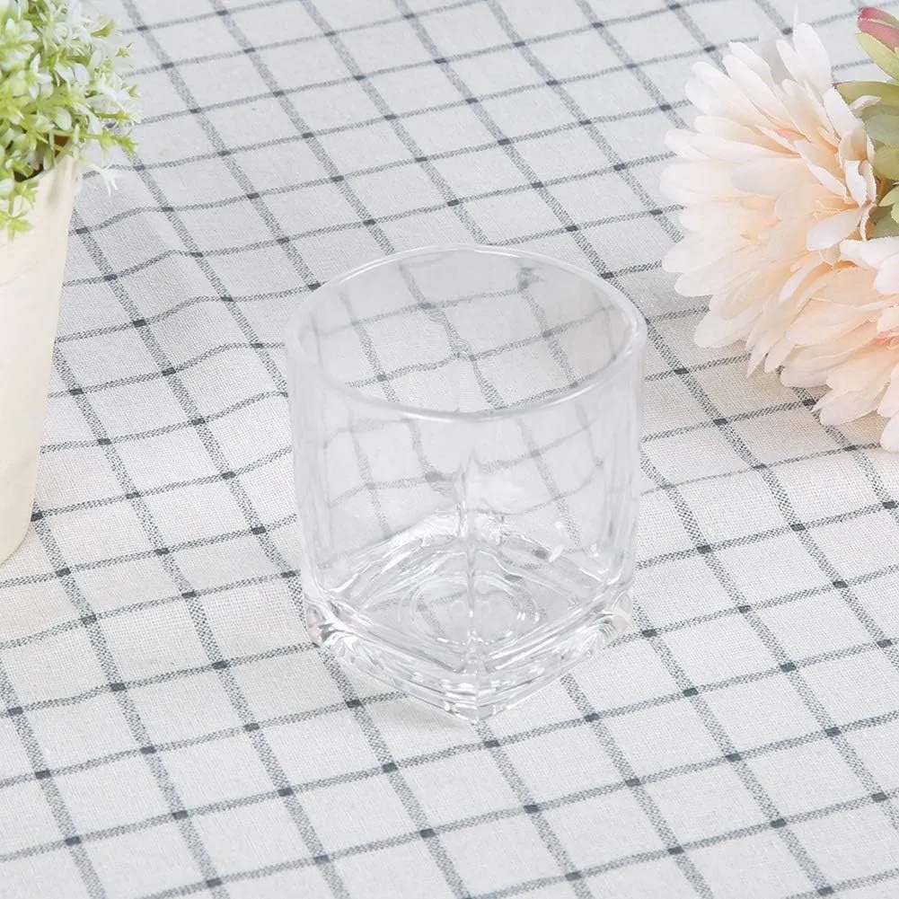 6 oz Clear Durable Acrylic Square Beer Glasses Wine Cups
