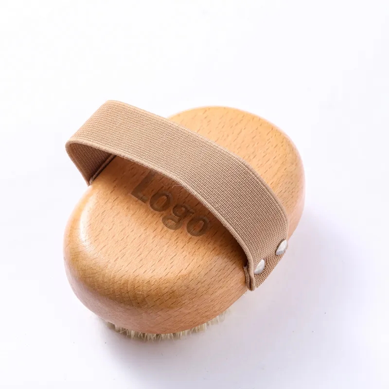 Beechwood Boar Bristle Body Brush w/ Elastic Grip