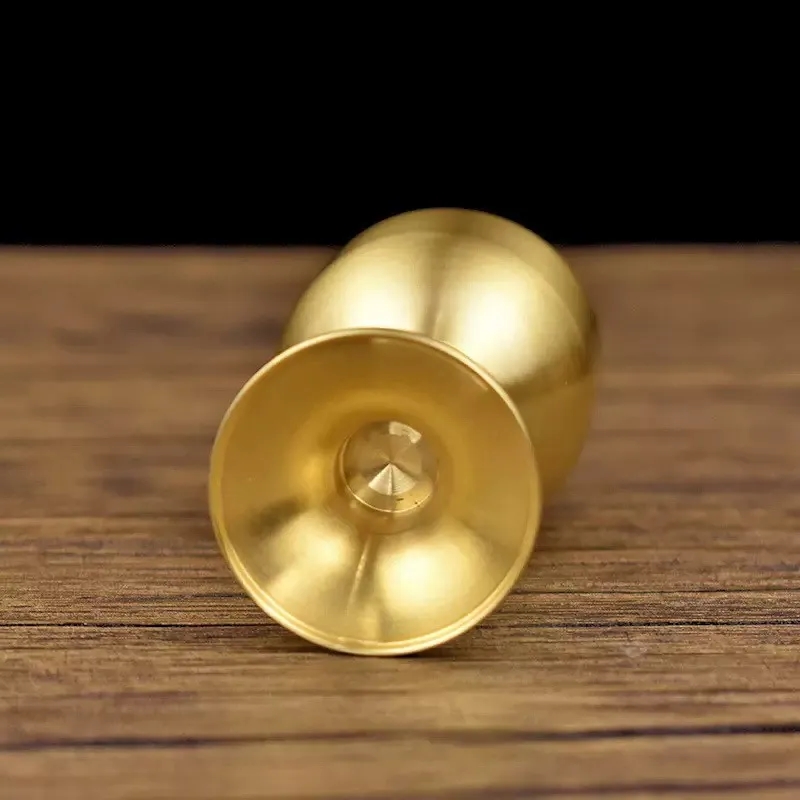 Brass Gold Goblet Shot Glasses - 100 ml