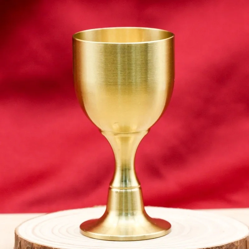 Brass Gold Goblet Shot Glasses - 100 ml