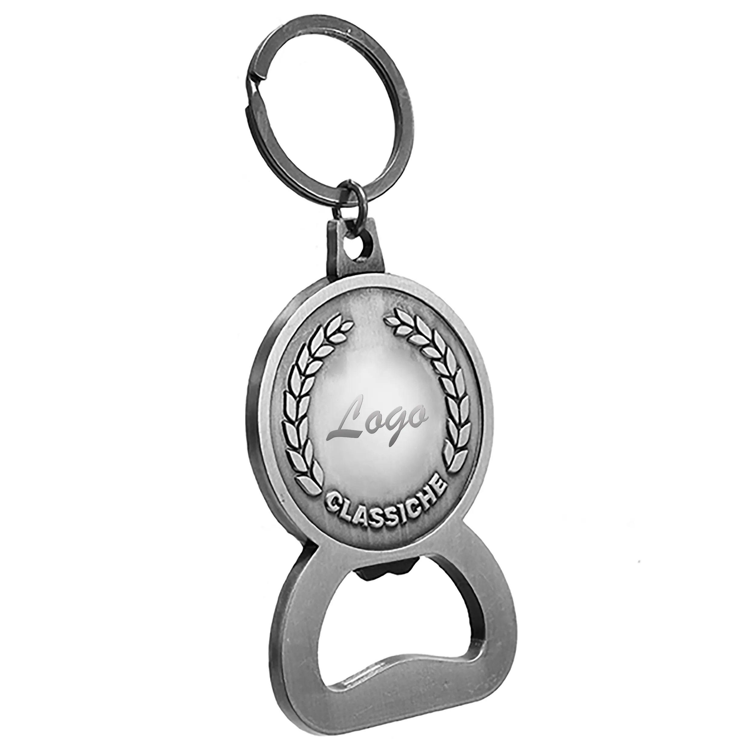 Vintage Die Cast Metal Key Chain with Bottle Opener
