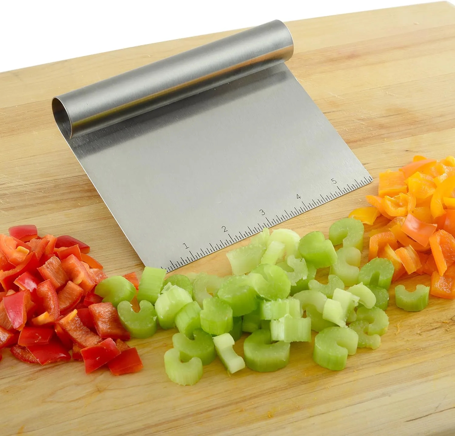 Multipurpose 6x4 in Stainless Steel Scraper Chopper