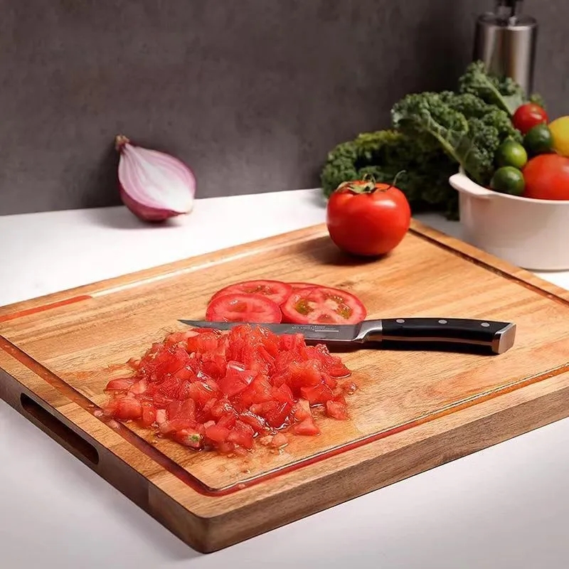 Reversible Acacia Wood Large Cutting Board with Juice Groove