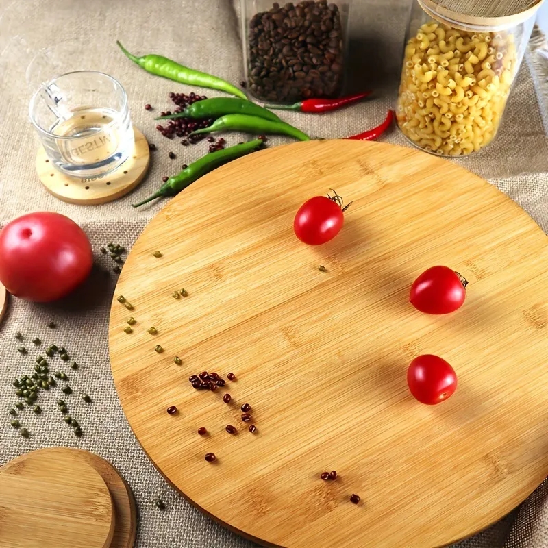 Eco-Friendly Bamboo 13.7" Lazy Susan Kitchen Organizer
