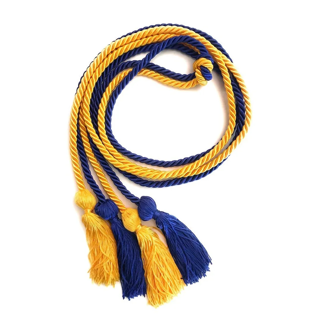 Multicolor Intertwined Polyester 68" Graduation Honor Cords