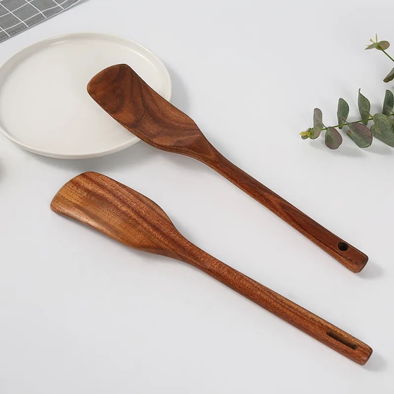 Teak Wood Non-Stick Cooking Spatulas Spurtles