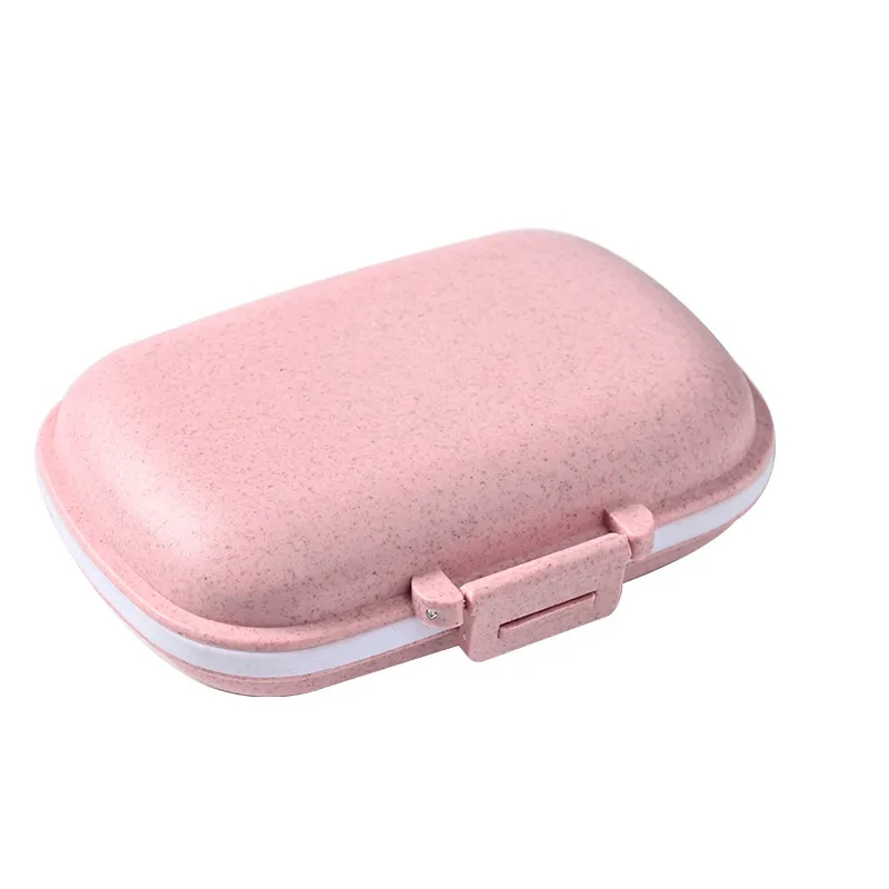Portable Secure 8-Compartment Pill Box Organizer Case