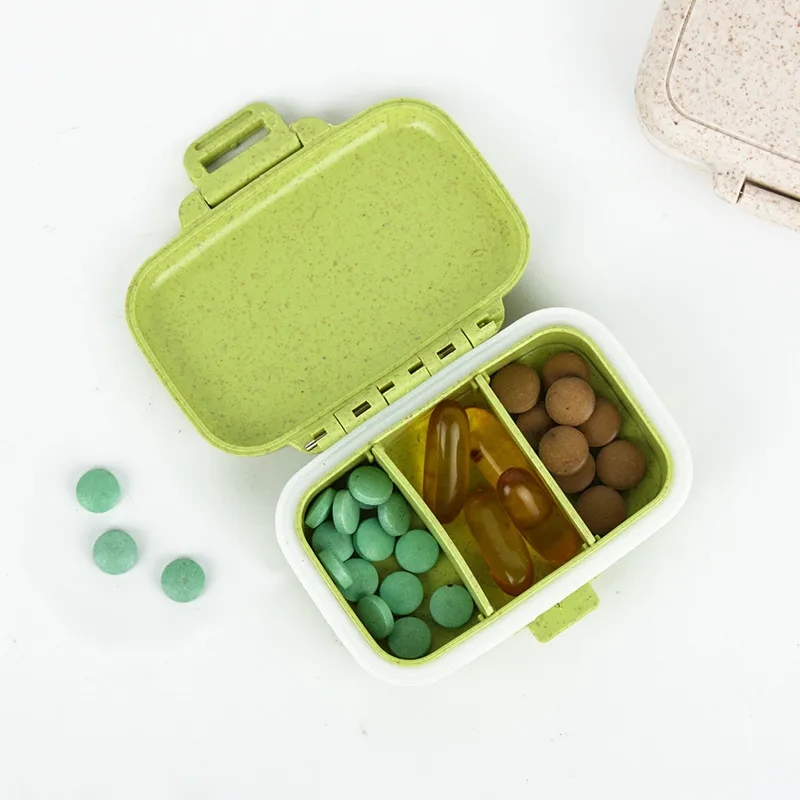 Portable Removable 3-Compartment Pill Case Organizer Box