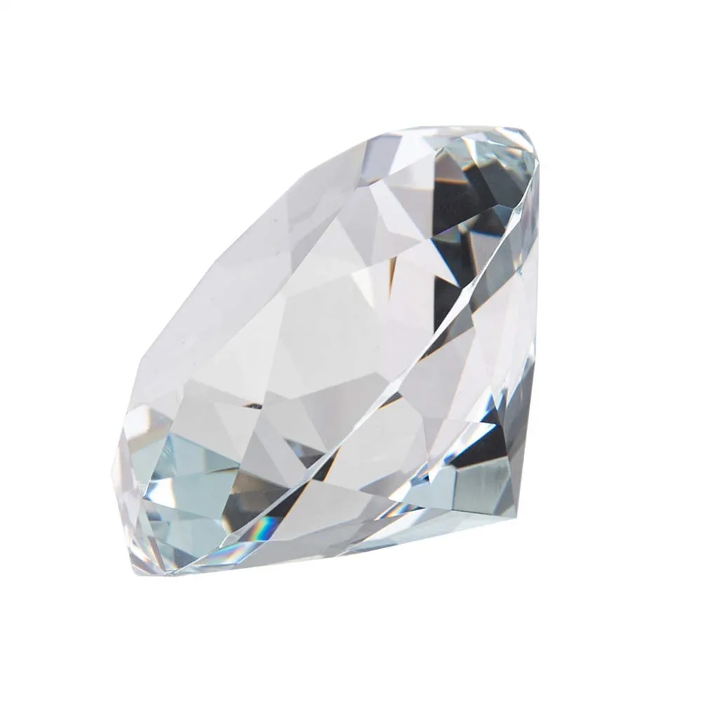 2" Crystal Faceted Diamond Paperweight Wedding Home Decor