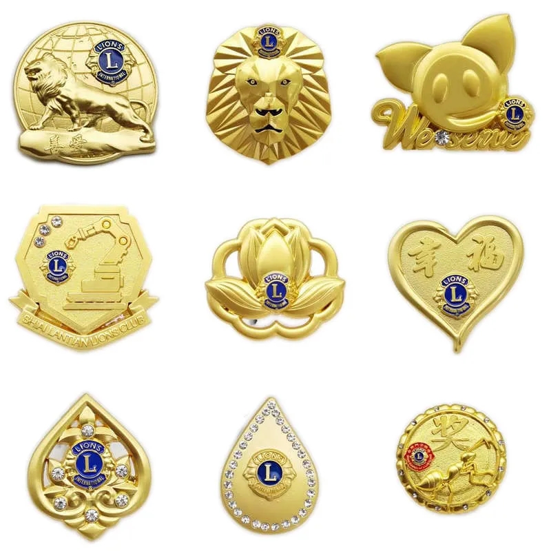 Customizable Metal Enamel Cartoon Logo Badges