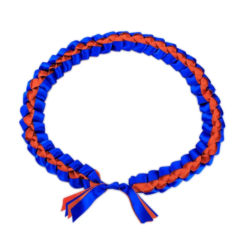 Colorful Graduation Ribbon Lei Necklace for Celebrations