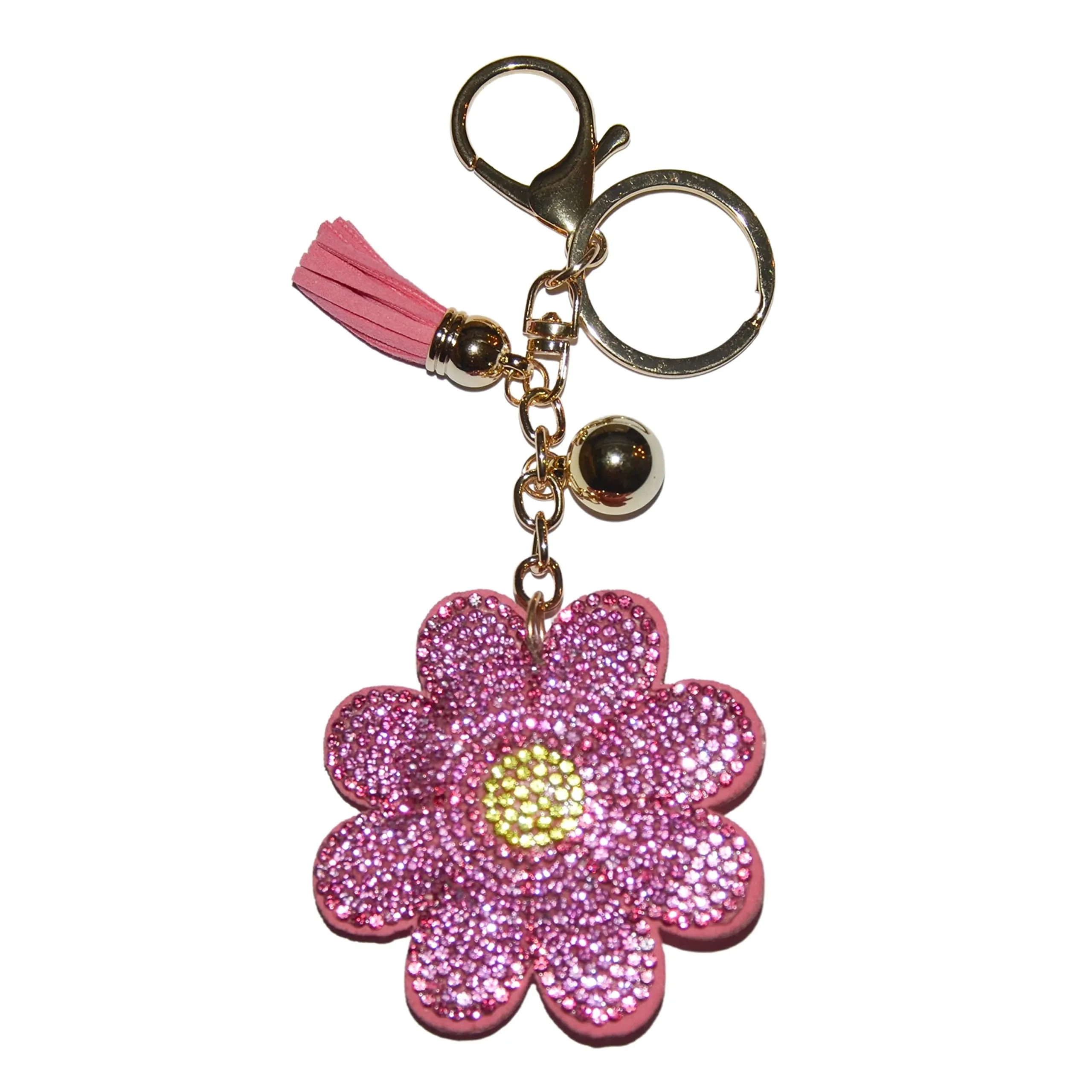 Custom Shape Rhinestone Studded Keychain for Women and Girls
