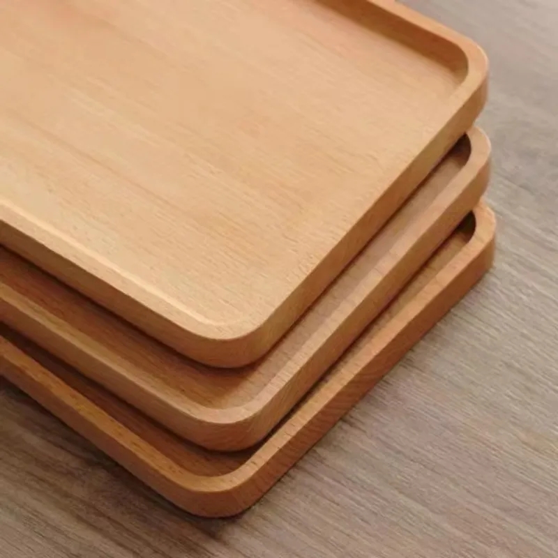 10 inch Rectangular Wooden Serving Platter Tray