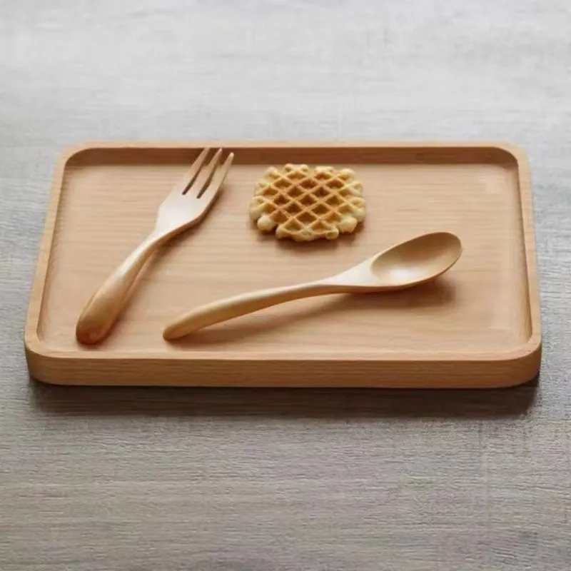 10 inch Rectangular Wooden Serving Platter Tray