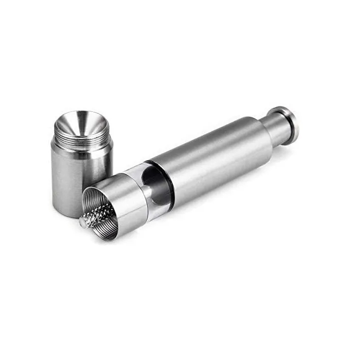 Press-Style Stainless Steel Manual Spice & Salt Grinder