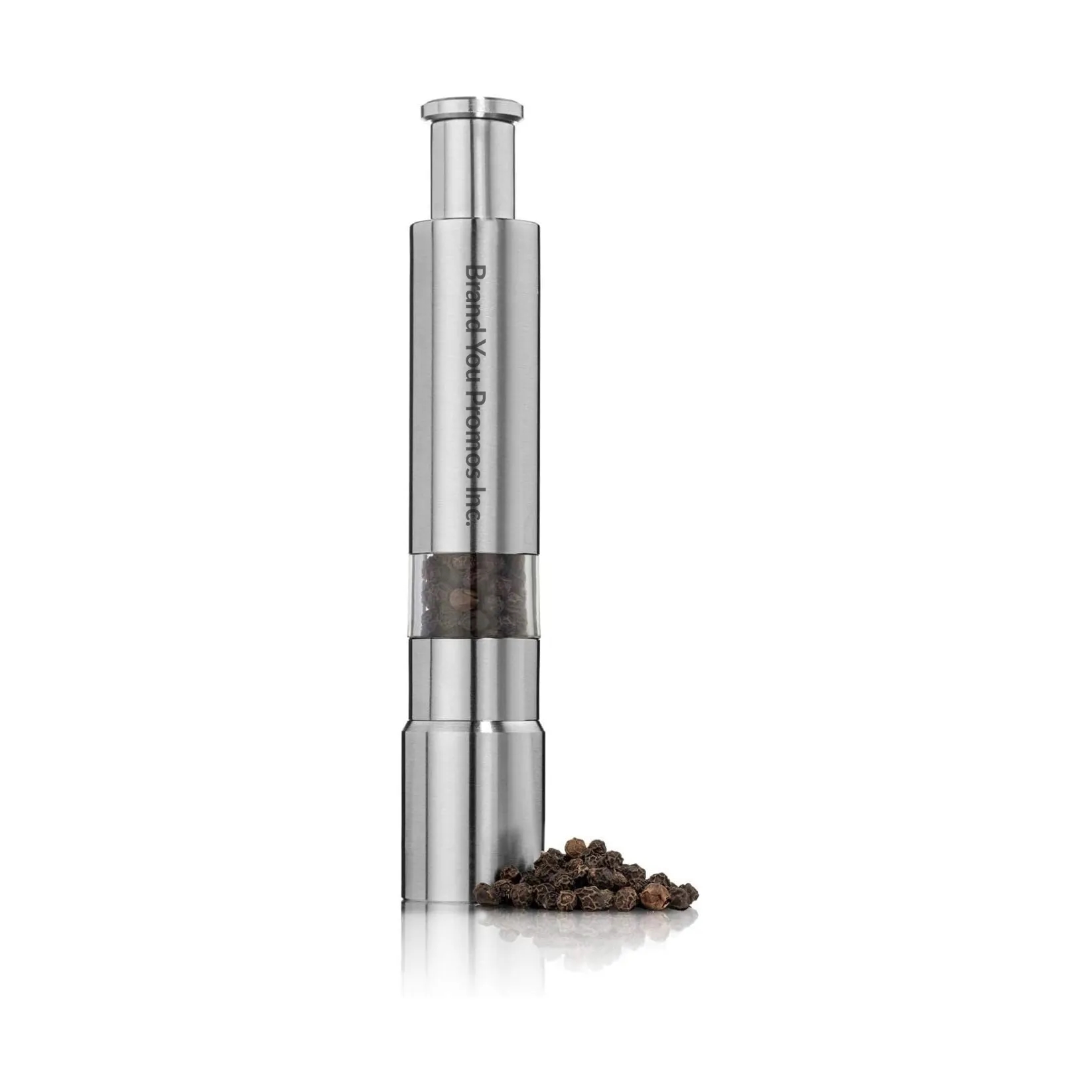Press-Style Stainless Steel Manual Spice & Salt Grinder