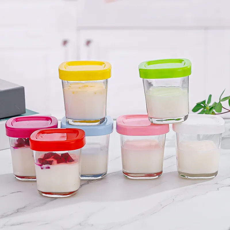5 oz Sealable Glass Yogurt & Dessert Cups for Home Use