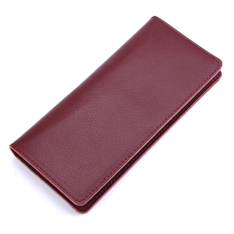 Elegant Genuine Leather Women's Long Wallet with Card Slots