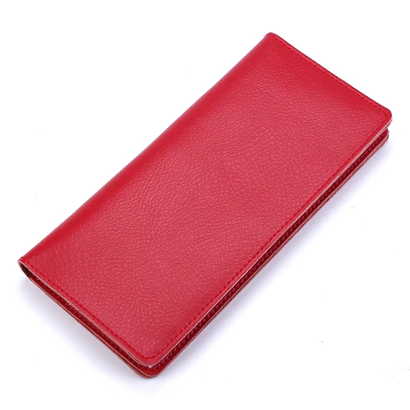 Elegant Genuine Leather Women's Long Wallet with Card Slots