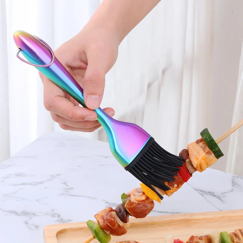 Food-Grade Silicone Oil Brush for Cooking & Baking w/ Hook