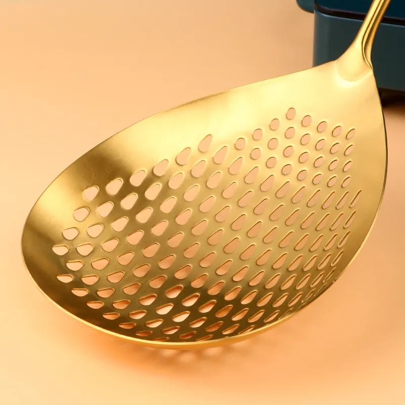 Food Grade Large Stainless Steel Mesh Skimmer for Kitchens