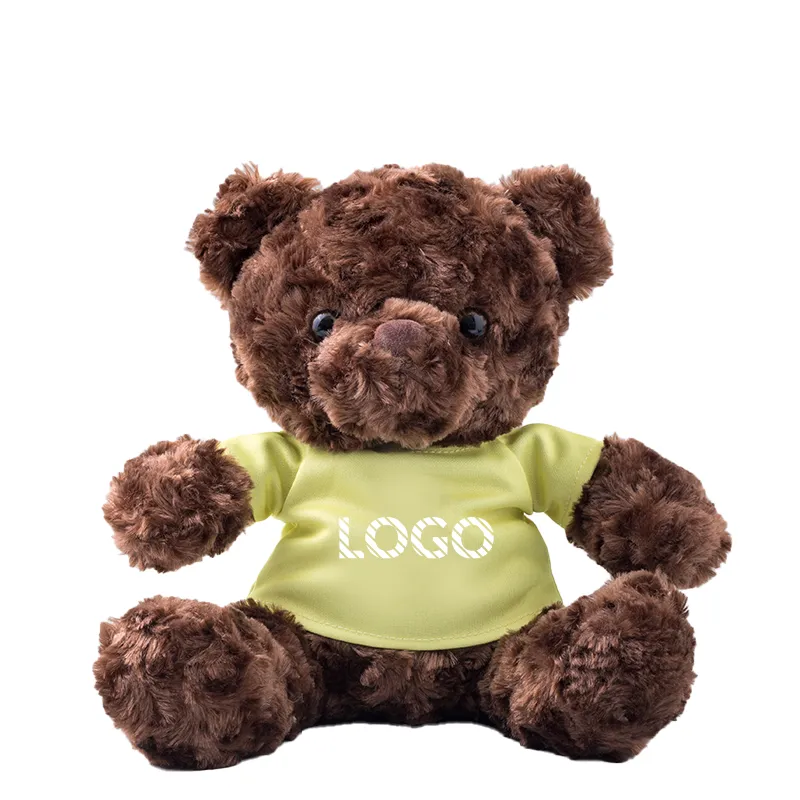 12" Plush Teddy Bear w/ Custom Message T-Shirt