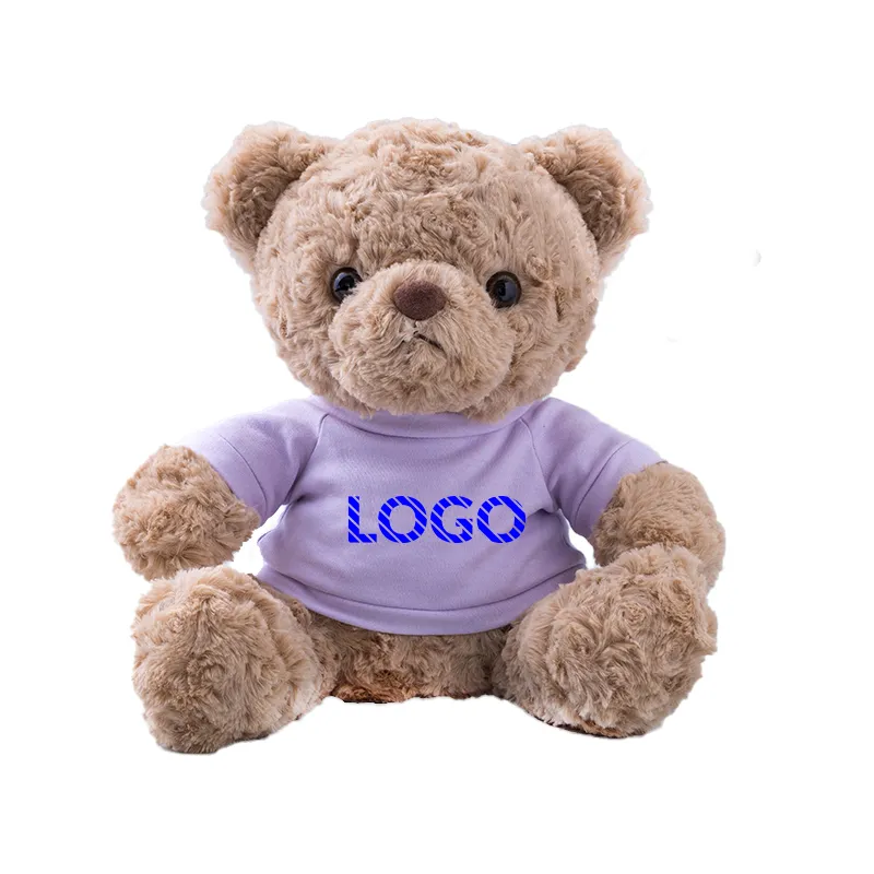 12" Personalized Logo Teddy Bear - Light Brown/Tan Plush Toy