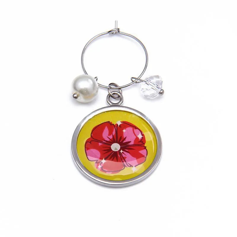 Custom Logo Metal Wine Glass Charms for Branding & Events
