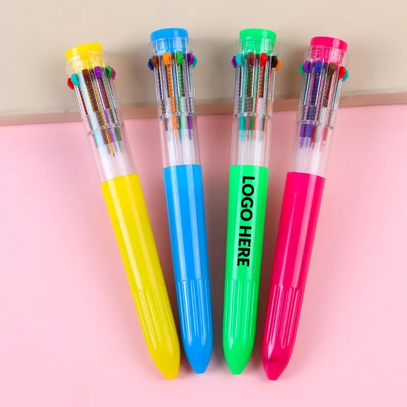 Minimalist Multi-Color Ballpoint Pen - Ten Colors