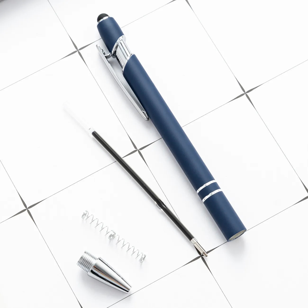 Aluminum Click-Action Pen-Stylus for Screen and Paper