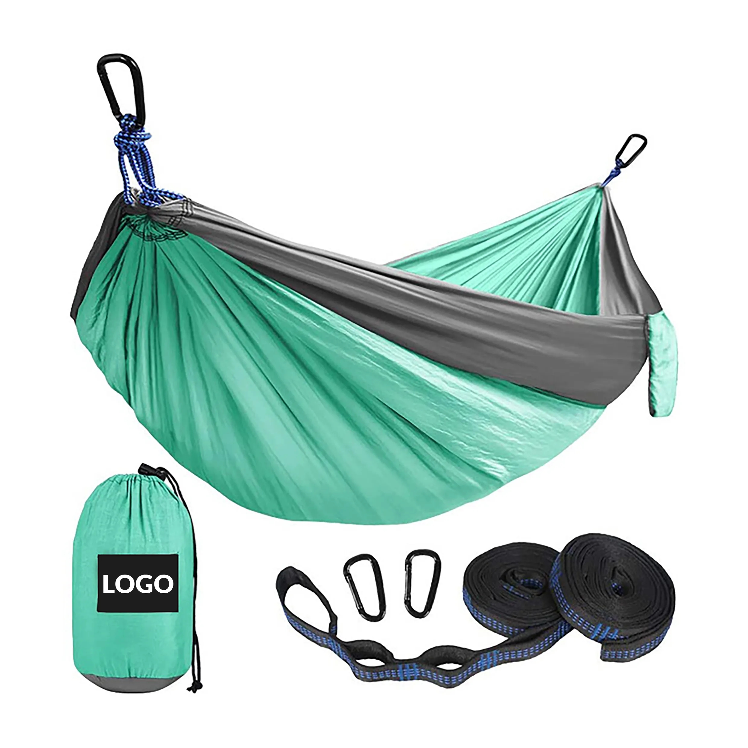 Double Two-Tone Nylon Parachute Camping Hammock