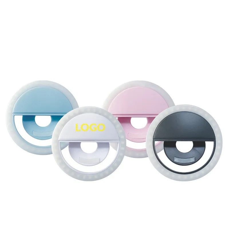 LED Selfie Ring Light USB Rechargeable for Smartphone Beauty