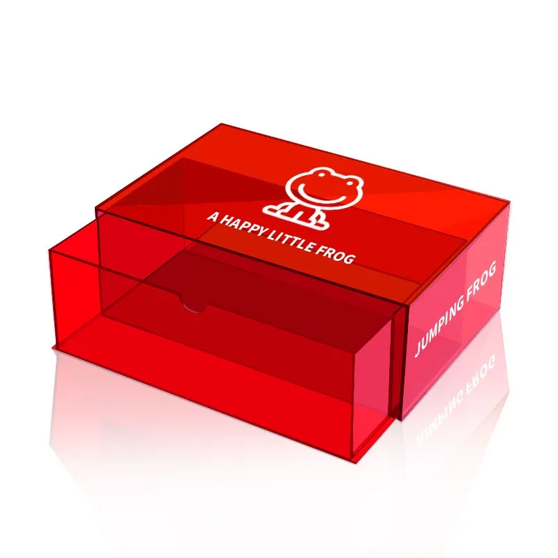 Acrylic Display Gift Box with Dust-Proof Slide-Out Drawers