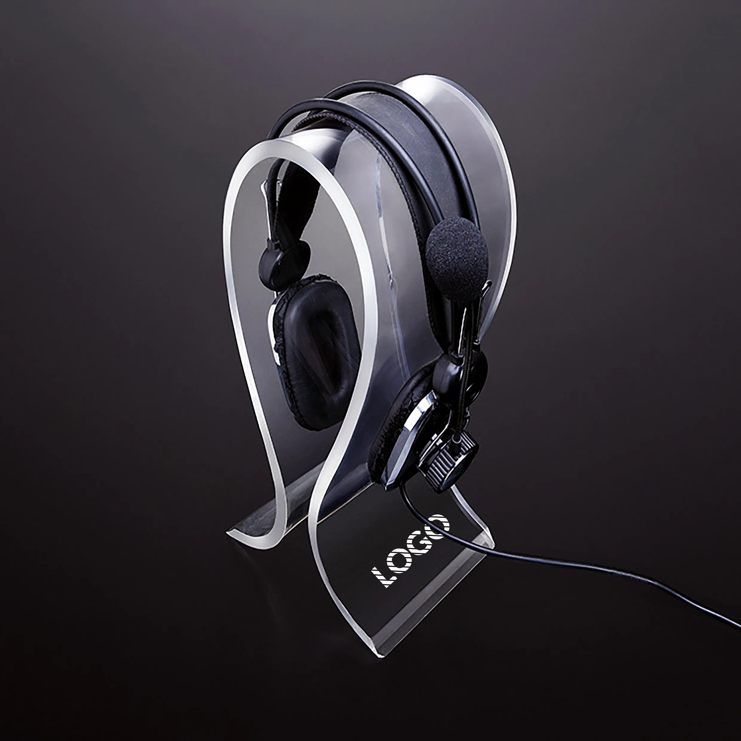 Acrylic Headset Display Stand - Heat Bent, Sleek Design