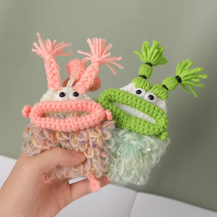 Handwoven Crochet Key Holder Fob Case & Lighter Bag 3.4"