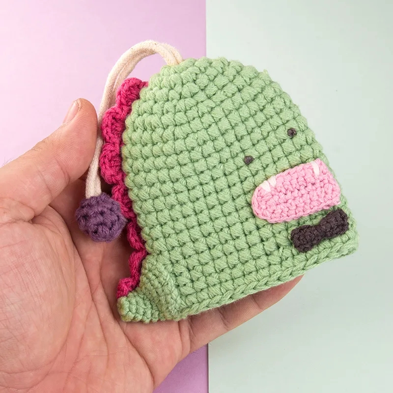Playful Animal Crochet Key Sleeve Holder Case Fob Pouch
