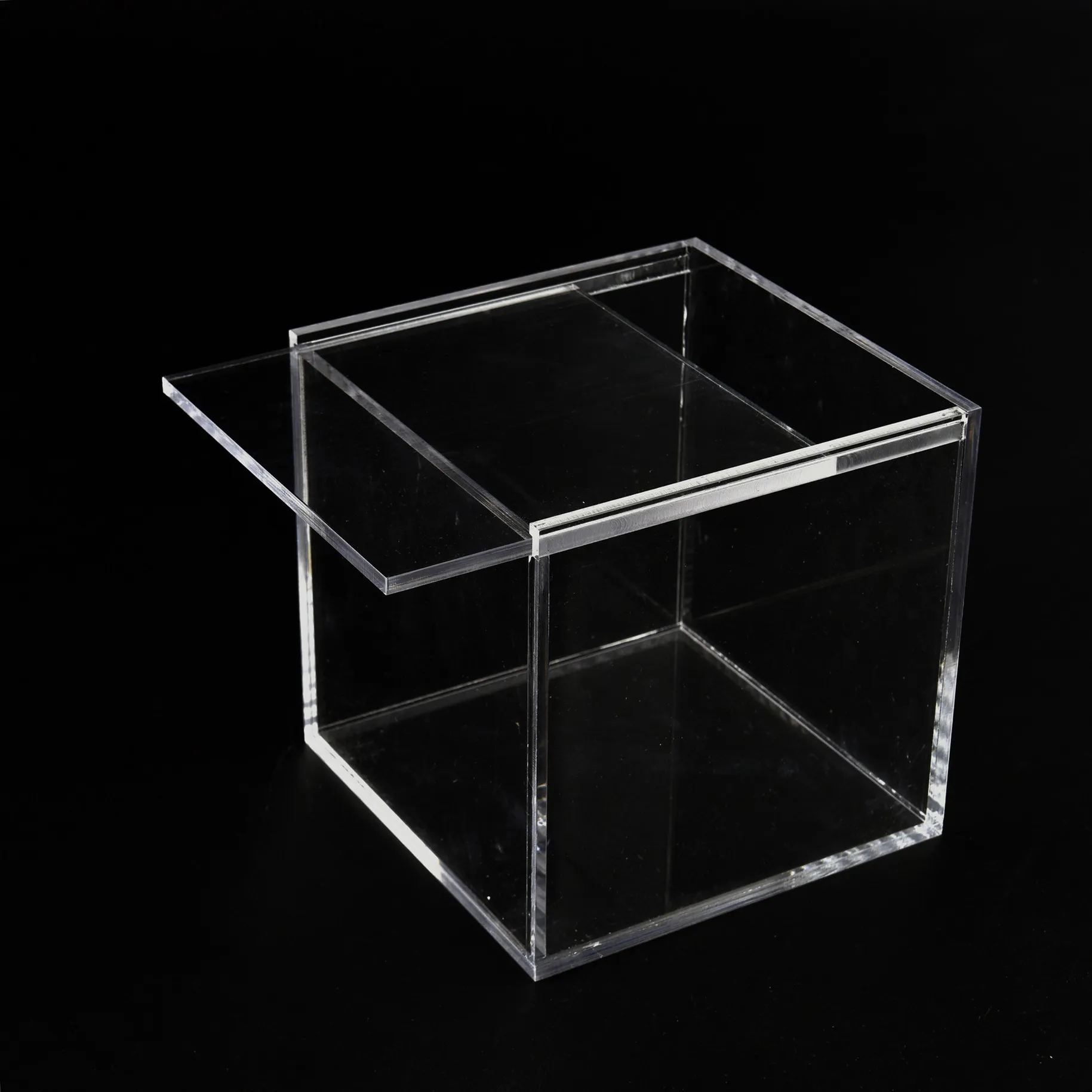8x8x8" Acrylic Display Case for Collectibles w/ Pull-out Lid