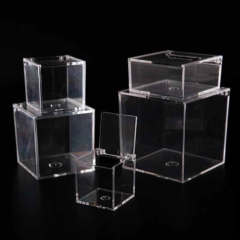 Mini Square Clear Acrylic Display Box with Lid - 3.15"