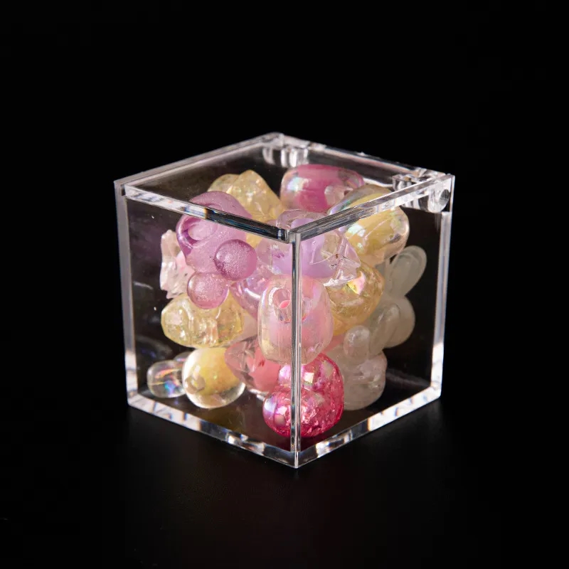 Mini Square Clear Acrylic Display Box with Lid - 3.15"