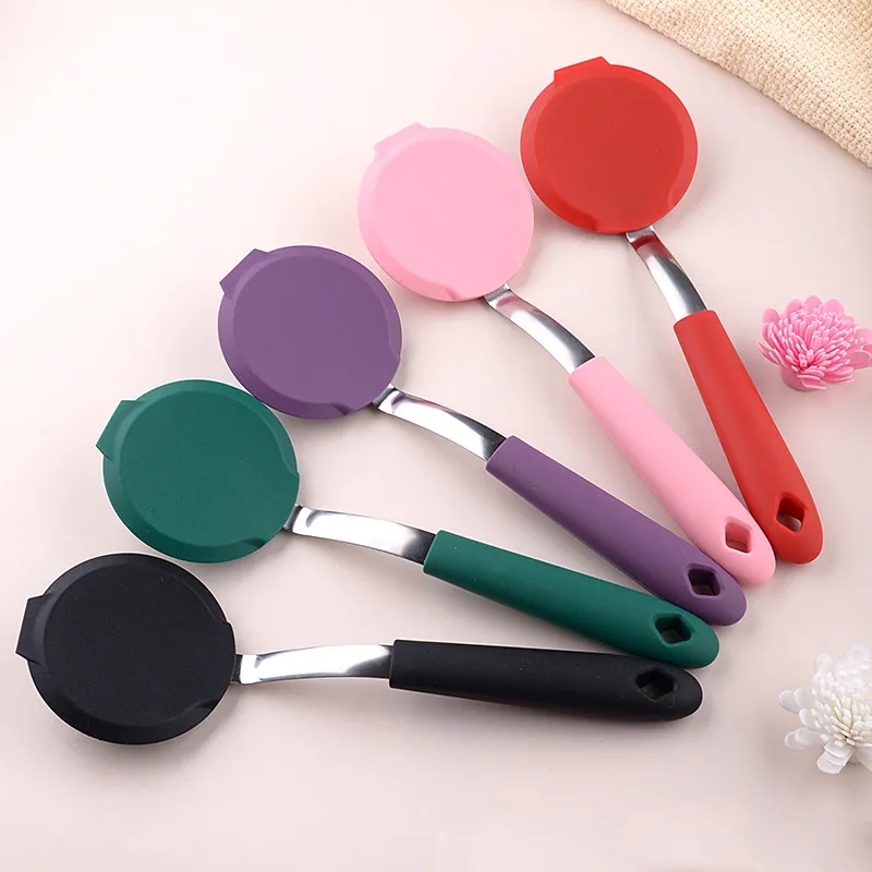 Ergonomic Silicone Kitchen Dish Brush Scrub w/ Handle