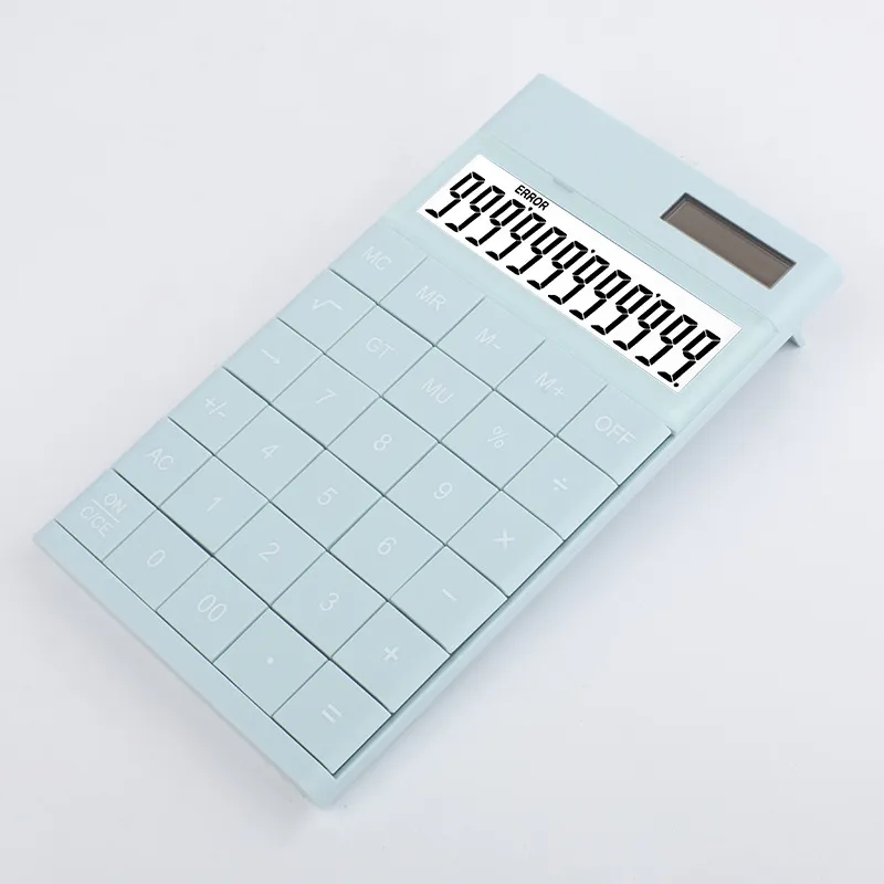 Solar-Powered 12-Digit Calculator with Comfort Tilt Design