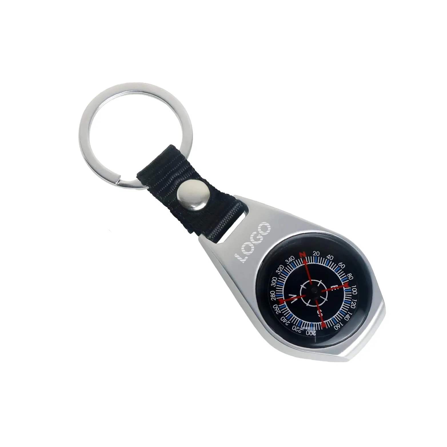 Zinc Alloy Keychain Compass - Elegant Navigation Accessory