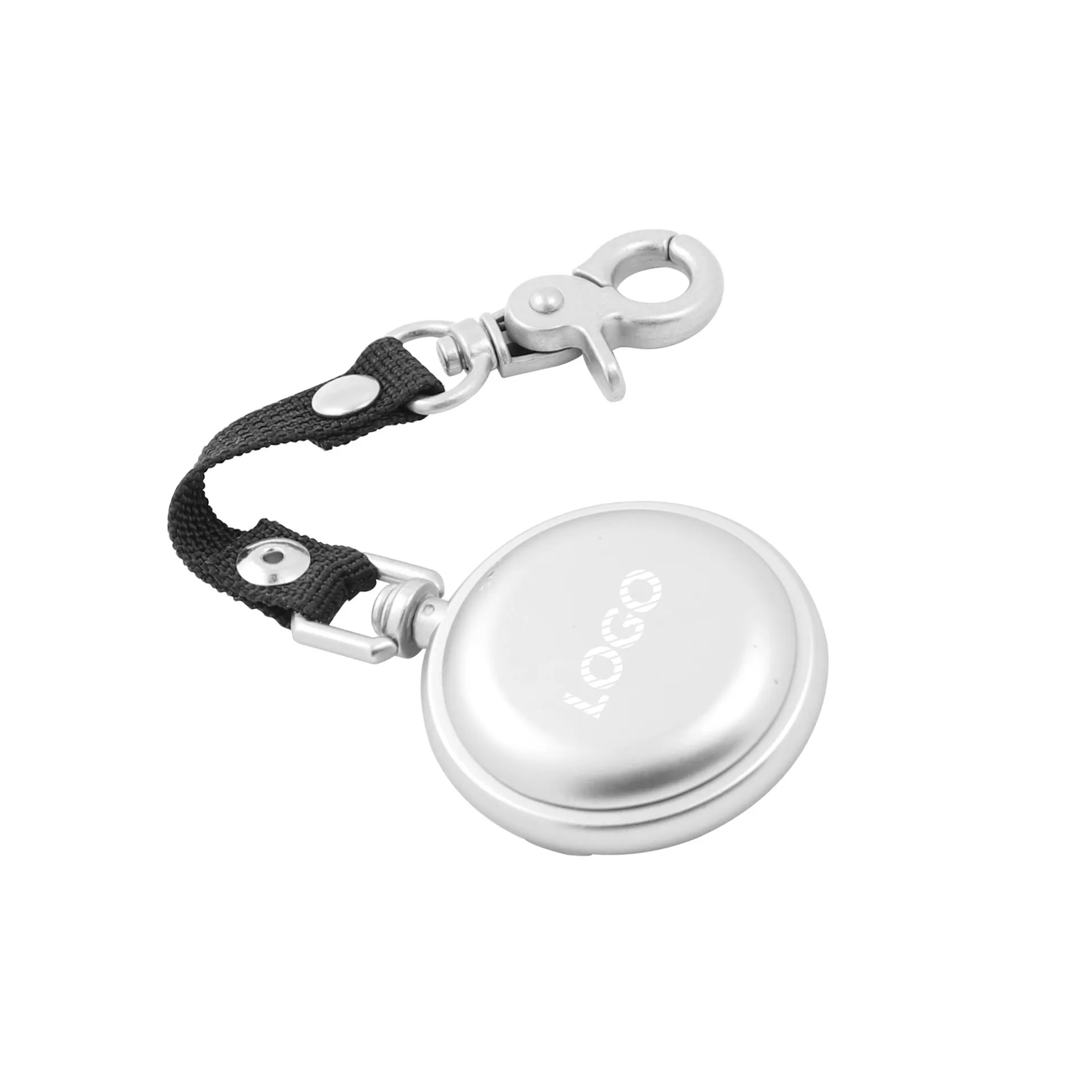 Zinc Alloy Portable Pocket Watch Compass w/ Keychain Clip