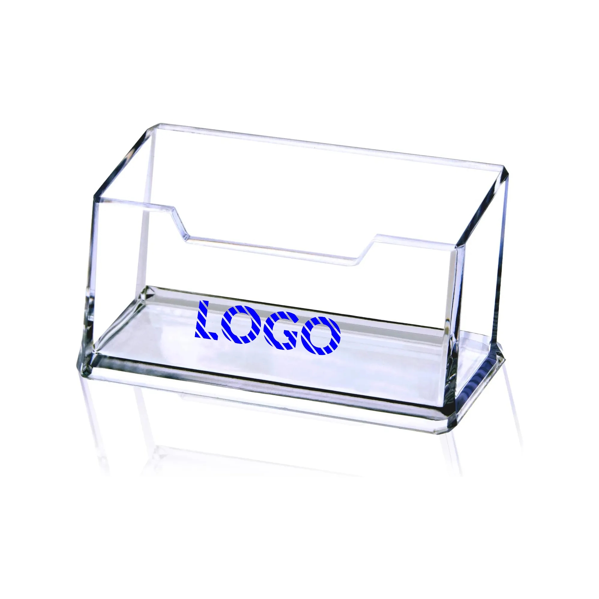 Sleek Acrylic Business Card Holder Organizer Desk Stand