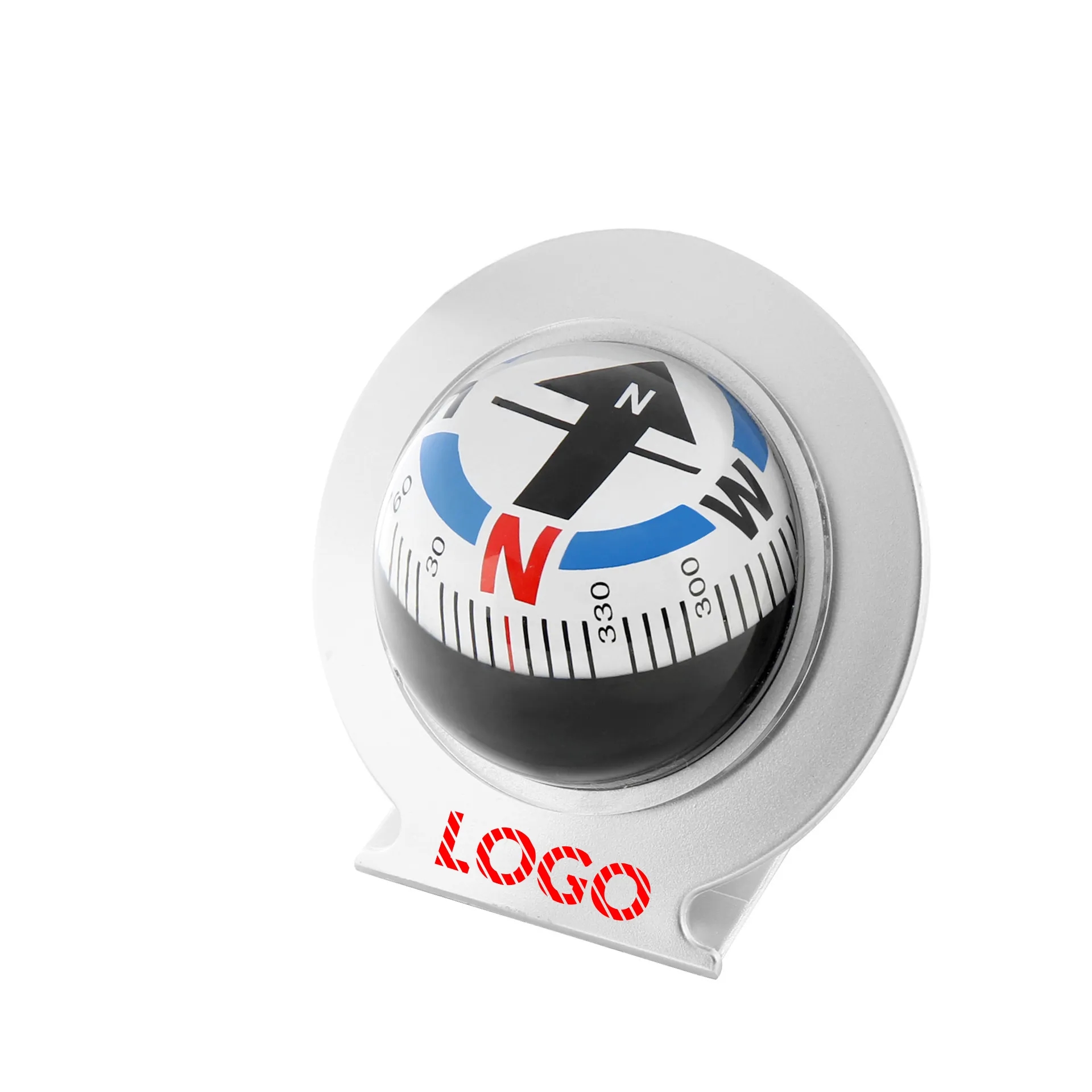 Quick Orientation Camping Angled Adhesive Car Compass Ball